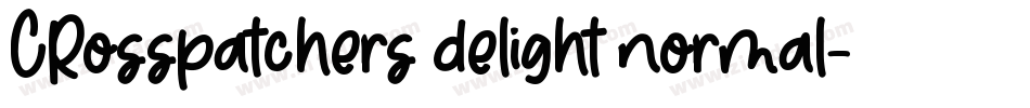CRosspatchers delight normal字体转换